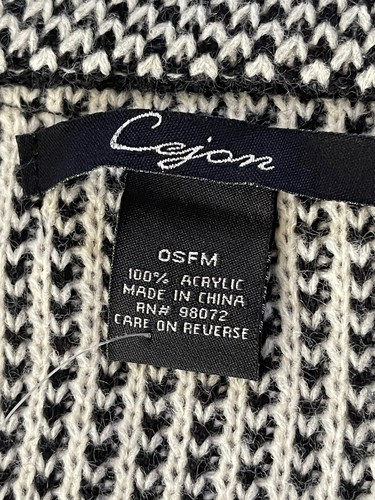 NWT Cejon womens Black Ivory Cardigan Poncho Cape Kimono $98 Toggle #3981 - Bild 10 von 12