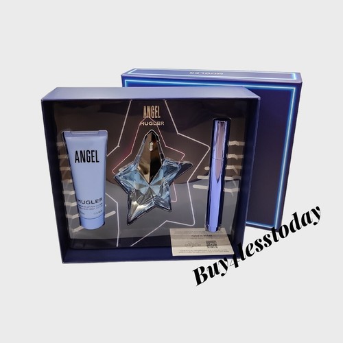 Angel by Mugler, 3 Pc Gift Set for Women 0.8 oz perfume, Perfuming Brush, B/L - Picture 3 of 6