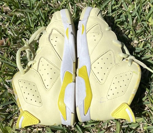 Nike Air Jordan Retro 6 Citron Tint Dynamic Yellow 645127-800 Toddler Size 9C - Picture 8 of 9