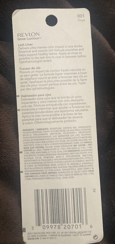 Revlon Grow Luscious Lash Liner Eye Liner #001 Onyx 1.2 g FACTORY SEALED - Picture 2 of 4