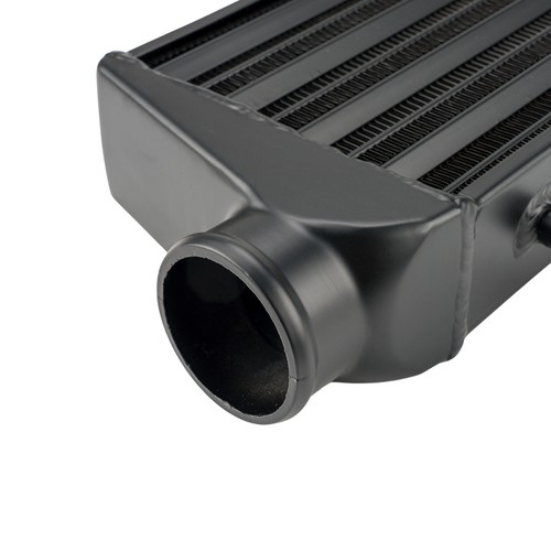 BLACK ALUMINUM 27.675"X8.5"X2.75" TURBO FRONT MOUNT INTERCOOLER 2.5" In/ Outlet - Picture 9 of 10