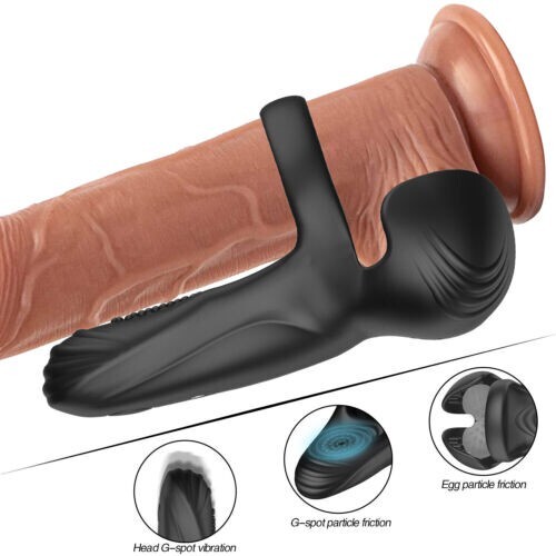 Vibrating Cock Ring Anal Butt Plug Vibrator Prostate Massager Sex Toys For Men - Picture 4 of 6