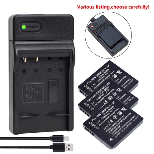 Battery /Charger for DMW-BCF10 Panasonic Lumix DMC-F2 DMC-FS42 DMC-F3 DMC-FH1 - Picture 3 of 43