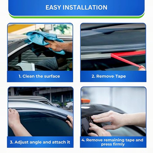 4Pcs Window Visors Rain Guard Vent Wind Deflector For Honda HR-V 2015-2019 2020 - Bild 7 von 8