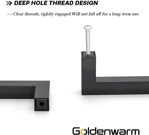 5 Inch Matte Black Cabinet Handles Cabinet Pulls for Kitchen Bathroom Cupboard - Picture 5 of 12
