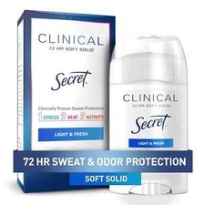 Secret Clinical Strength Soft Solid Antiperspirant  Deodorant 1.6oz Light  F