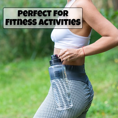 Made Easy Kit Tritan Plastic Water Bottle - Wide & Narrow Mouth BPA Free Bottle - Picture 23 of 24