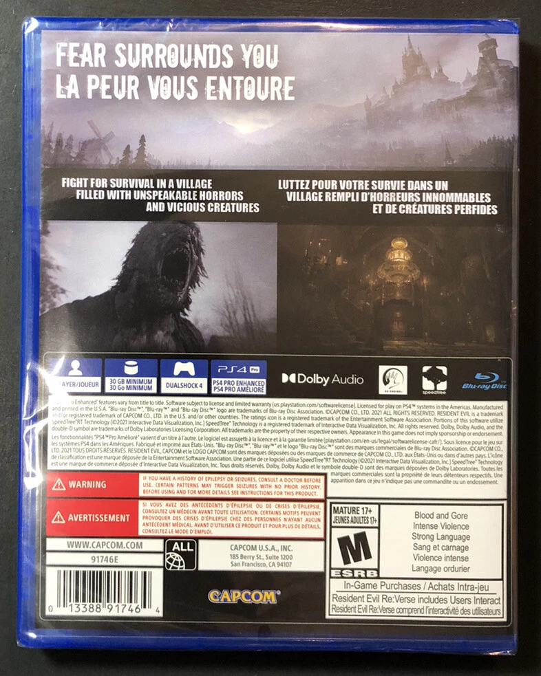 Resident Evil 8 Village (PS4) NEW