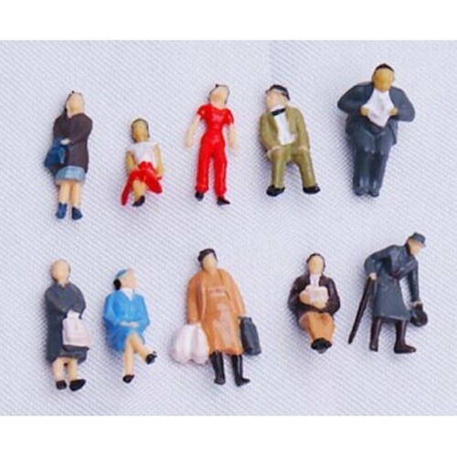 Hand Colored 24 Piece 1 87 Scale Model Train People Figures Set for Scenery - Picture 7 of 9