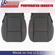 2011 2012 2013 For Dodge Charger Driver Passenger Bottom Leather Seat Covers BLK