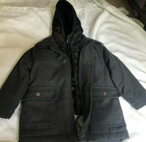 Hawke Co Outfitter Weather Resistant Wool blend hooded Jacket Coat Size 4 - Picture 2 of 7