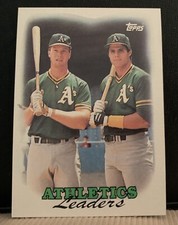 MARK MCGWIRE JOSE CANSECO 1987 TEAM LEADERS ATHLETICS  #759 1988 TOPPS MLB ⚾️