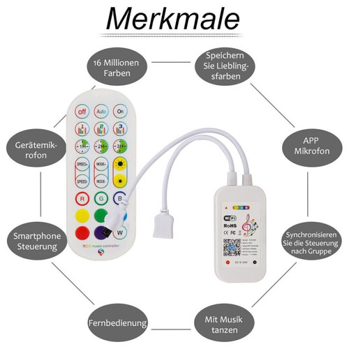 Neon LED Strip Streifen RGB Flex Schlauch diffus Lichtband Dimmbar Wifi APP 12V - Bild 8 von 19