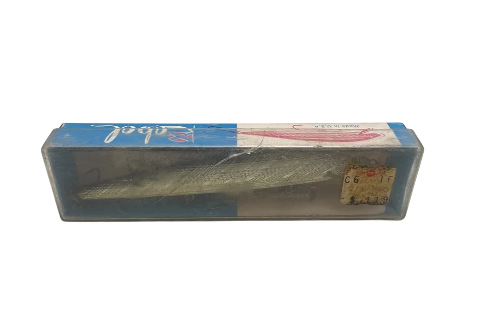 Señuelo de pesca flotador Rebel Minnow de colección plateado negro 4,5 pulgadas Stickbait Jerkbait Foto 2 de 4