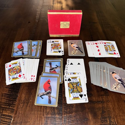 Vintage Congress Bridge Playing Cards Complete Double Deck Bird Design Spain - Picture 1 of 9