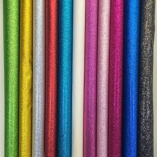 Sparkly Fine Glitter Synthetic Leather Fabric Party Wedding Decor DIY Materials - Picture 3 of 40