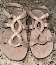Vionic Jodie Sandals Womens Size 7 Champagne Gold Adjustable Straps Comfort
