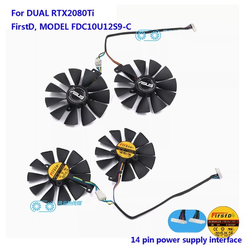 Ventilador de refrigeración para tarjeta gráfica ASUS DUAL RTX2080Ti T129215SH/FDC10U12S9-C - Imagen 5 de 5