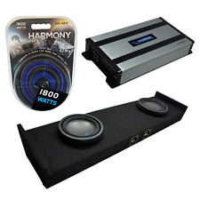 Fits 15-UP Ford F150 Super Crew Alpine S-W10D2 Dual 10 Sub Box & HA-A800.1 Amp