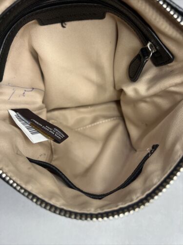 Dana Buchman Black Crossbody Leather Pebble Handbag Purse Multi Zippers Pockets - Picture 2 of 6