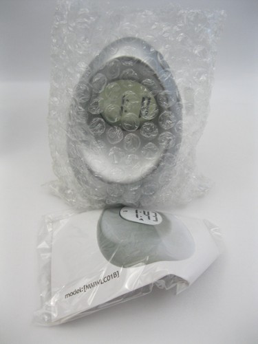 Wobbling LCD Clock And Alarm Modern Living SIlver MMWLC01B Egg Shape 2008 New - Picture 3 of 12
