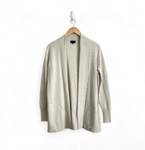 J. Crew italienischer Kaschmir langer offener Cardigan Pullover Small Dusk Greige  - Bild 1 von 9