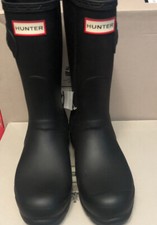 Hunters Size 8 Women's Black  Long Rain Boots (LONG)