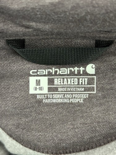 Carhartt Hooded Fleece Jacket Teens  Size 8-10 M  Zip up front Relaxed Fit Purpl - Picture 3 of 9