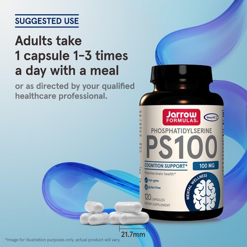 Jarrow Formulas PS100 Phosphatidylserine - for Brain Health, Focus, Memory - Picture 4 of 8