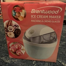 Brentwood Ice Cream Gelato Sorbet Maker Machine 1 Quart Recipes TS-1410BL
