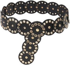 Wide Belt for Women Hollow Leather Belt Western Cowgirl Waist Belt for Dresses