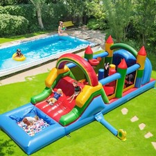 Commercial 25x8FT PVC Inflatable Obstacle Course Bouncy Castle Combo Playhouse