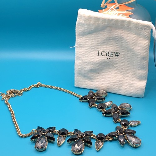 Collana girocollo resina nera Jcrew regalo moda donna gioielli tono oro - Foto 11 di 11