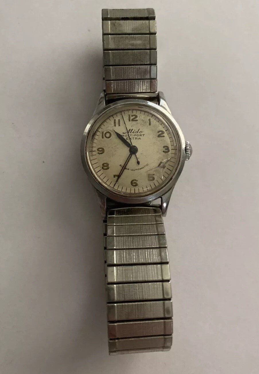 MIDO MULTIFORT EXTRA SUPER AUTOMATIC INCA BUMP MILITARY DIAL