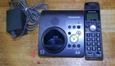 Panasonic KX-TG1031 B Cordless Answer Phone Base & Phone Cords Power Block-Testd
