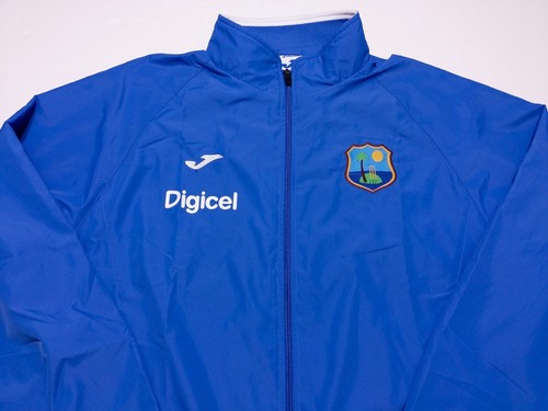 Giacca JOMA West Indies squadra di cricket vento zip intera blu digitale XXL 2XL - Foto 8 di 11
