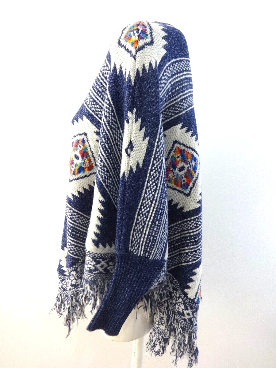 Aztec poncho sweater clearance