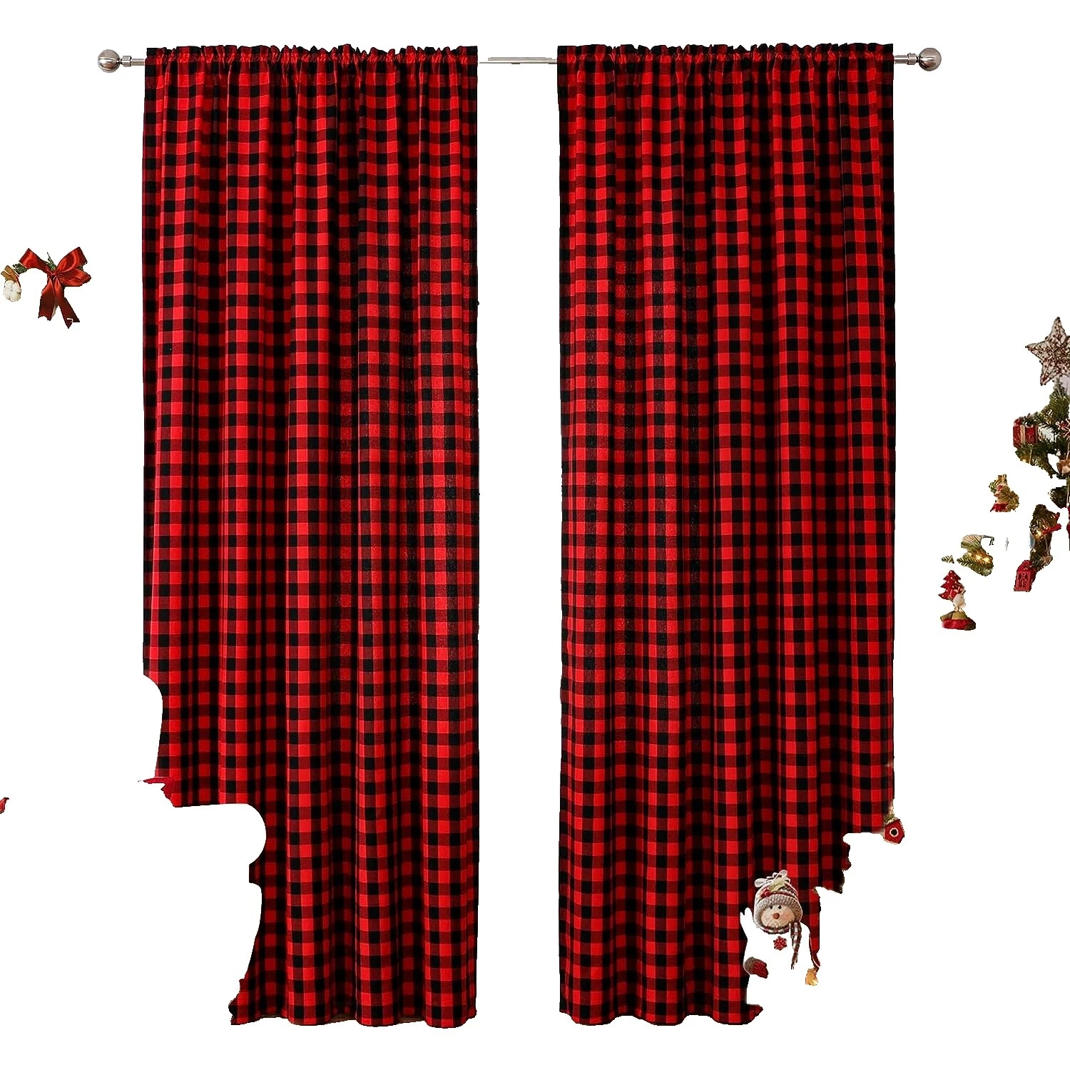 Christmas Window Curtains & Drapes