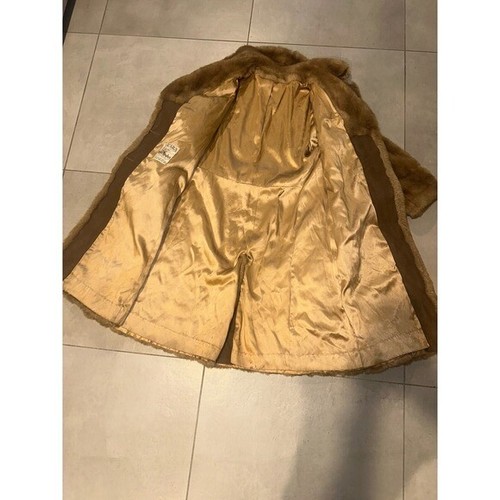 Mincara Russell Taylor Fur Faux Coat Brown women's Silk Lined sz M - Picture 9 of 13