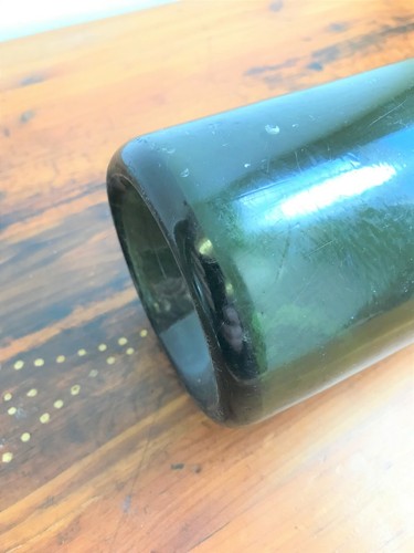 Vintage Primitive Turn Mold Large Green Wine Bottle 1880's - Picture 6 of 11