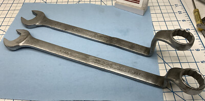 Two WILLIAMS 1168 12pt Combination Wrenches - both modified to offset - USA