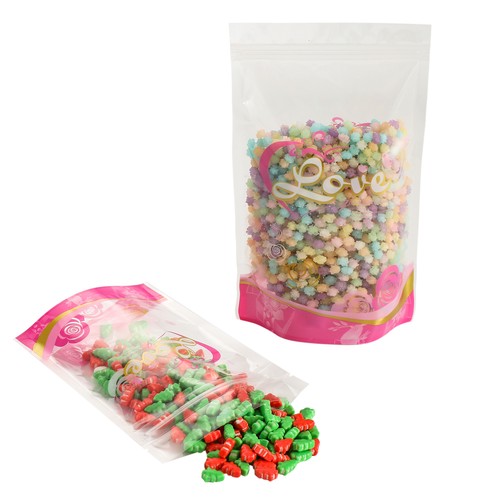 50/100 Love Print Designed Valentine's Snack Candy Goody Treat Resealable Bags - Picture 1 of 7