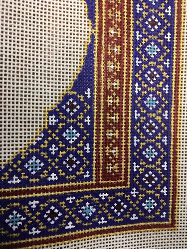 Lois Caron Pavilion Purse Needlepoint Canvas with threads 13 mesh 9"x18" - Picture 12 of 12