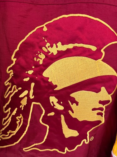 Vintage 90s USC Trojans Football Starter Jacket Pullover Quarter Zip Hooded XL - Picture 12 of 19