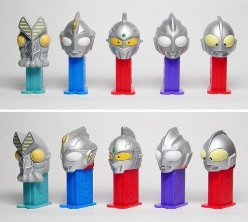 Lot de 5 figurines Bandai Ultraman Mini Pez Gashapon NEUF - Photo 3/3