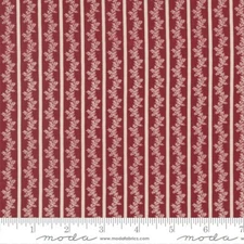 Florence's Fancy Trellis Vine Stripes Red by Betsy Chutchian Moda 1/2 Yard