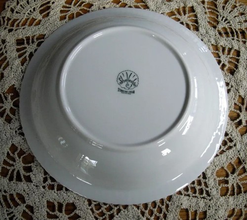 Vintage Syracuse China Shelledge PINK Tulips 8" Shallow Soup Bowl ~ - Picture 5 of 5