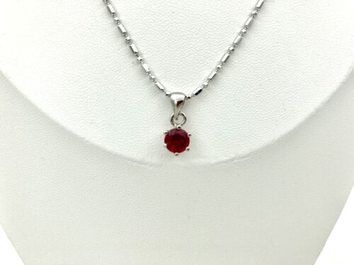 Juego de joyas vintage, anillo, pendientes y collar chapado en oro blanco de 18 quilates rojo - - Imagen 3 de 12