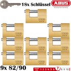 9x ABUS 82/90 Vorhangschloss Monobloc Gleichschließend 18x Schlüssel