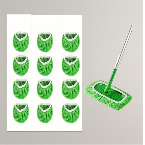 12 Microfiber Mop Pads For Swiffer Sweeper Pads Refills, Reusable Pads Only
